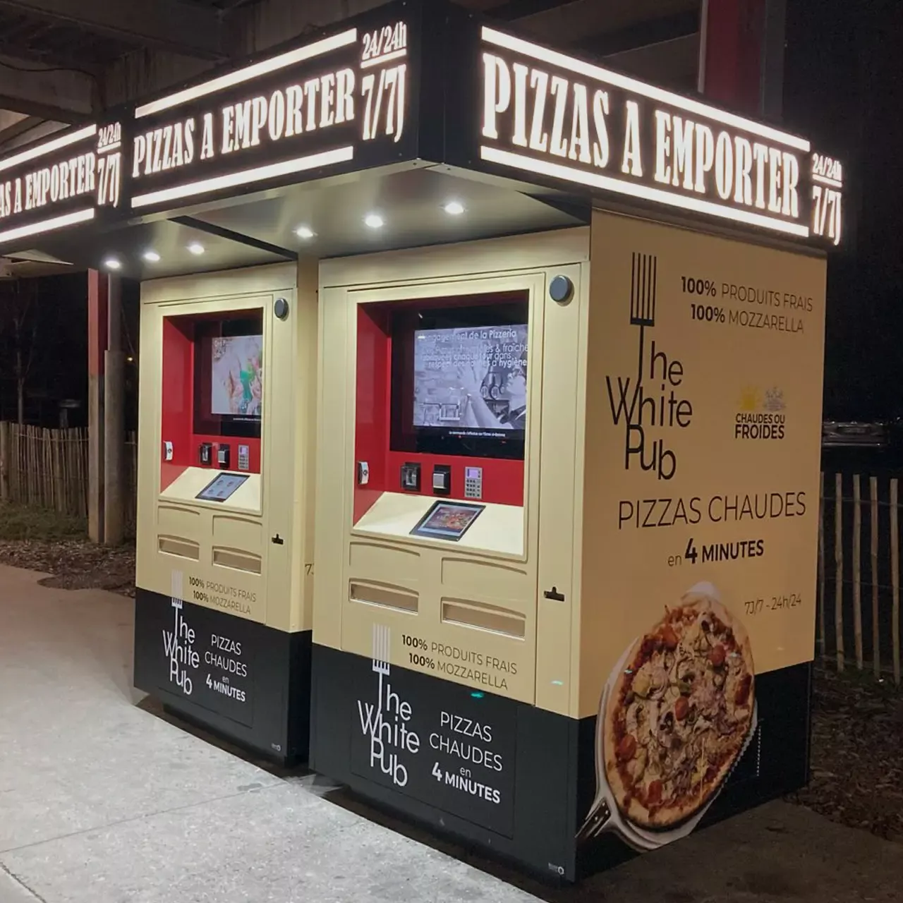 Machine à pizza installée au parking d'Auchan Amiens